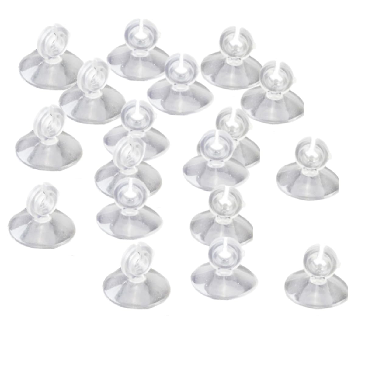 Aquarium Suction Cup Clips, Aquarium Fish Tank Tubing Air Line Pipe Pump Tube Sucker, Clear Air Hose Holder Clamp Standard Aquarium Accessories Suckers for Fish Tank Fit for 4-6 mm (20pcs)