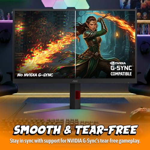 Image of AOC 32 inch Gaming Monitor 4K Mini-LED 240Hz HDR1000 G-SYNC Compati. U32G4ZMN | 2560x1440 Ultra Wide Computer Monitor, VA, 1ms GtG, Adaptive Sync, DP 1.4, HDMI 2.0, Height Adjustable, VESA Mount