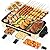 Electric Indoor Grill,2 in 1 Smokeless Indoor Grill for Kitchen with Grill Net & Non-Stick,Table Grill Non-Stick Grilling Plate,Portable Korean BBQ Grill with 3 Raclette Cheese Pans