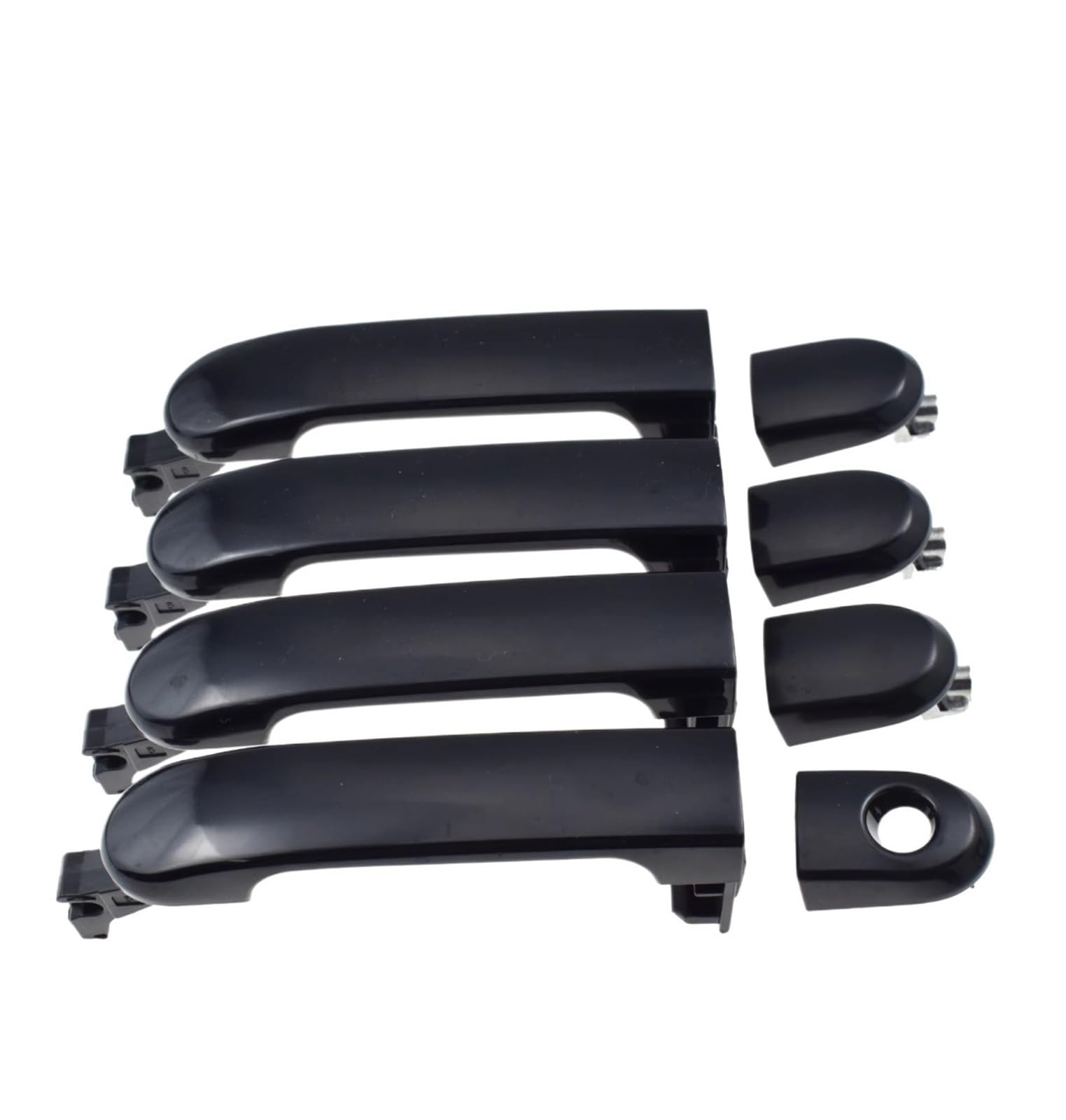 Iukmr Front Rear 4 Sides For Nissan For Versa 1.6L .8L 2007-2012 For Tiida 2007-2011 Front Rear Left Driver Or Right Passenger Black Outside Car Door Handle Car Outer Door Handle(Front Rear 4 Sides)