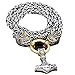 NIMUIL Mjolnir chaîne carrée Ronde en Acier Inoxydable Pendentif Marteau de Thor Collier en Acier Titane pour Hommes Viking Odin mythologie Nordique amulette de Loup
