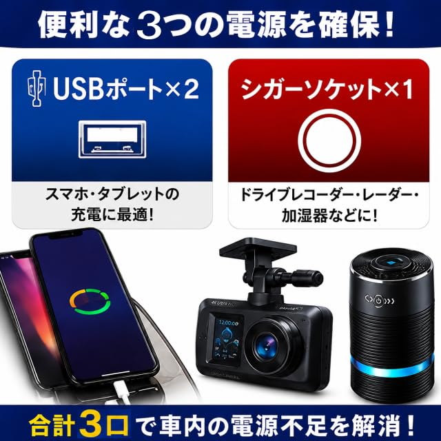Amazon | 30系プリウス専用フロントコンソールUSB電源付なのでスマホ