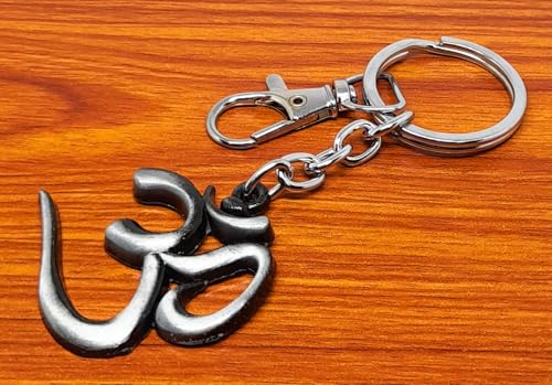 Image of Aura Spiritual Aum Om Metal Keyring Keychain For Gifting Men Women Girls Boys Husband Friend Bike Car House Office Home Keys