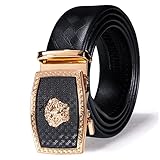 Dubulle Belts For Men Sliding Automatic Buckle Ratchet Dress Designer TOP Genuine Leather Strap Gifts