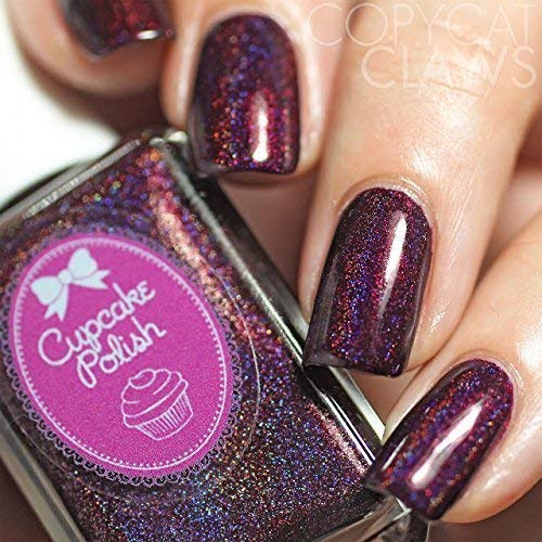 Blood Hound - burgundy holographic nail polish by Cupcake Polish