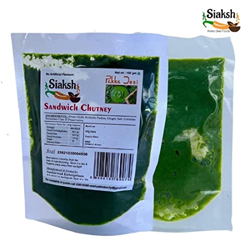 Image of Siaksh Mumbai special Sandwich Chatpati Green Instant Ready Mix Chutney For Breakfast,snacks Use with pure ingrediants| Perfect as a Dip, Spread, Cooking Sauce With Delicious Taste 150 gm pack of 1