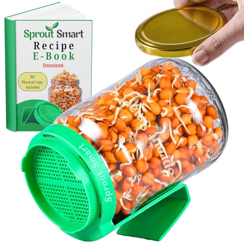 Sprouts Maker Glass Jar – 720ml Durable & Reusable Sprouter for A...