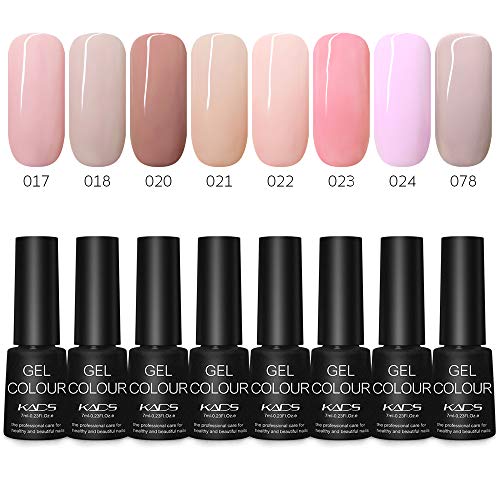 KADS Nail Gel Polish Kit 8 piezas 7 ml negro miniatura 2