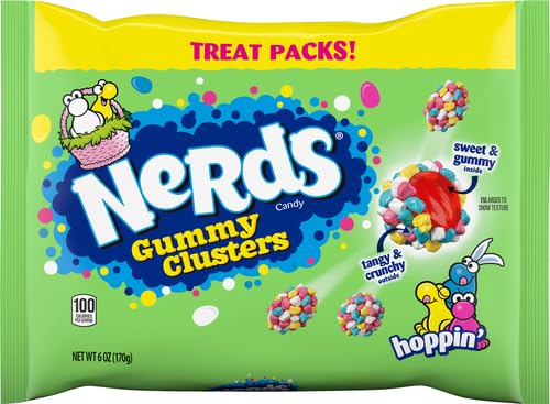 Image of NERDS Hoppin' Gummy Clusters, Springtime Easter Candy, 6 oz (Pack of 3)