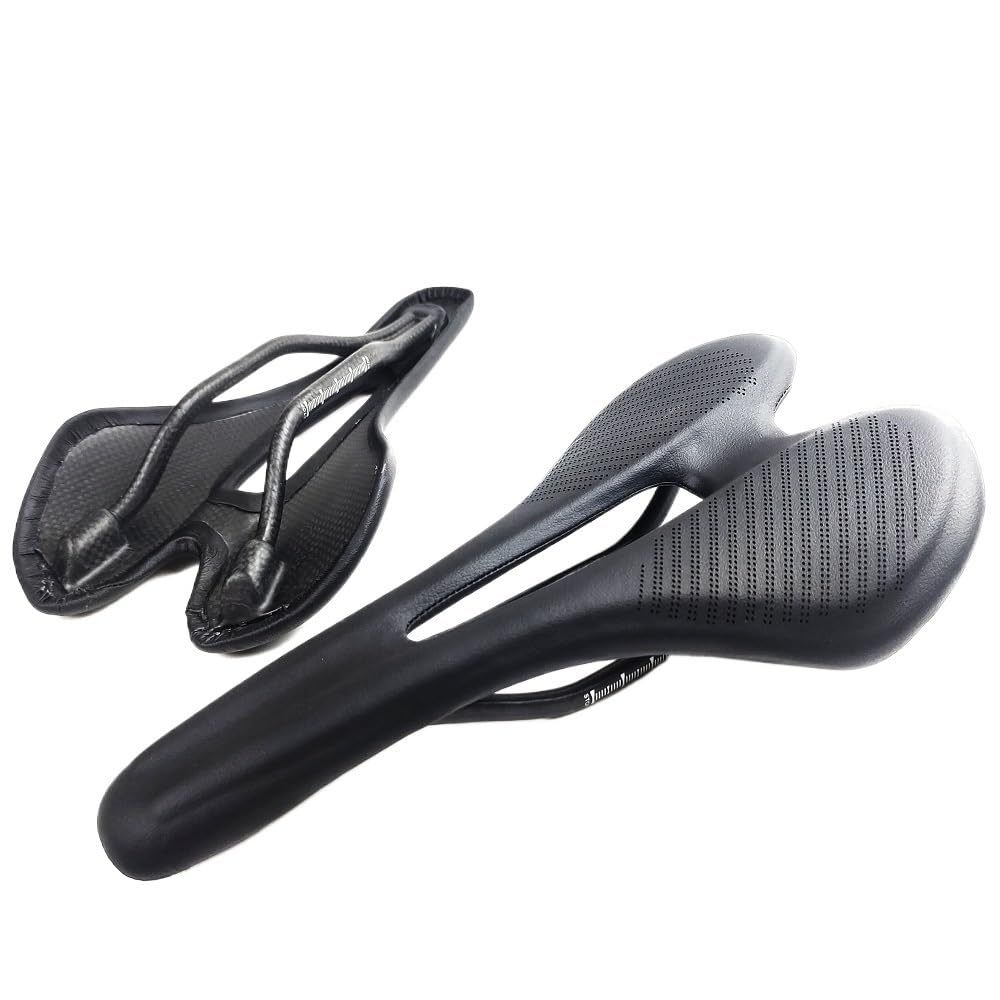 Selle de vélo en carbone pour explorer les sentiers VTT avec un confort en cuir