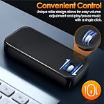 USB-A/USB-C Computer Speakers for PC Desktop, Wired Portable Mini Sound-bar for Monitor with Stereo Sound & Enhanced Bass, Laptop Speakers for Desktop, PC, Smartphones,Tablets with RGB Lights