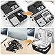 AiQInu Kabeltasche Universal Travel Kabel Organizer Tasche Cubes Kabel Etui,3 Layer Wasserdichten Verstellbares Kabelorganizer für Handy Ladekabel, Powerbank, USB Sticks, SD Karten