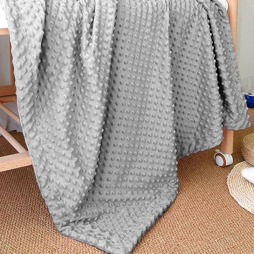 Image of CREVENT 2Pcs 30''X40'' Cute Cozy Fluffy Warm Baby Blankets for Infants Toddlers' Bedding Crib Cot Stroller - Grey Cloud + Grey Sherpa
