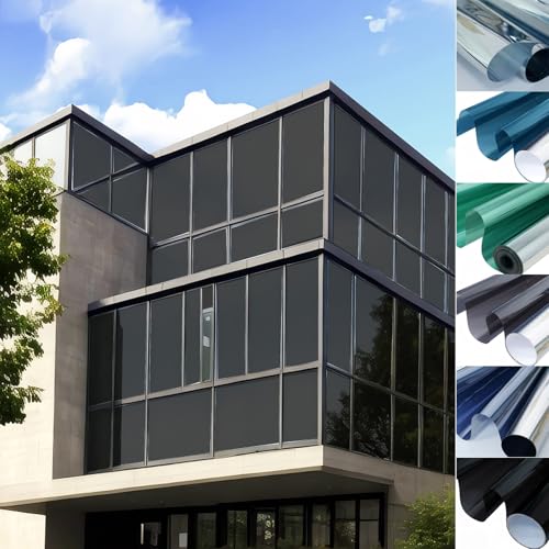 Vinilos para Cristales Opaco 80 x 750 cm Cristal Unidireccional Protector de Privacidad Anti 99% UV y Anti 92% IR Película Electrostática de Cristal para Hogar Oficina, Negro