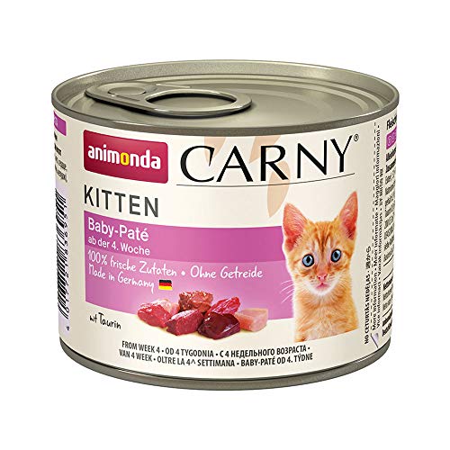 animonda Vom Feinsten Carny Kitten Katzenfutter, Nassfutter Katzen bis 1 Jahr, Baby-Paté , 6 x 200 g