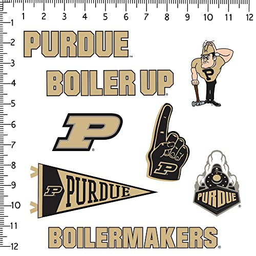 Image of Purdue University 8ct Vinyl Sticker Pack - Large Waterproof Purdue, Boilers, Mascot & Pennant Decals for Laptops, Water Bottles, Tablets, Scrapbooks, Vehicles & More - Officially Licensed Designs