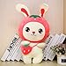Produktbild qingbaobao Schöne Kawaii Obst Kaninchen Plüschtiere, Kuscheltier Kissen Weiche Puppe Für Kinder Baby Geburtstagsgeschenk 45 cm, 1 Stücke