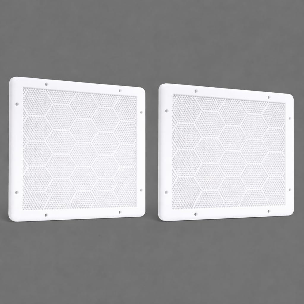 Home Wall Air Ventilation Hole Closer Mosquito Net Dust Controller Up to 12 Inch Holes White (12 Inch Square 2 Psc)-image-26