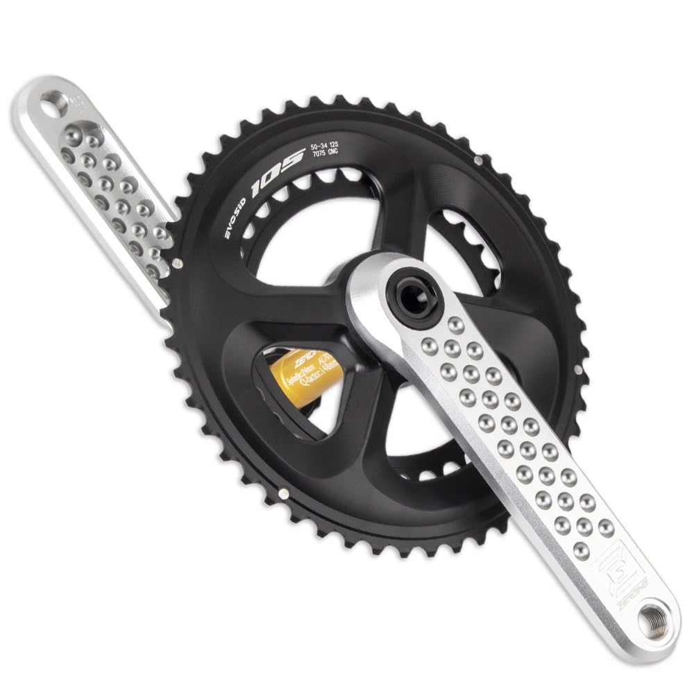 ZXGSXIOU Hollow Integrated Double Chainring Crankset GXP 50 34T 52 36T 53 39T Road Bike Crank Arm Set 165mm 170mm 175mm Aluminium Cranksets