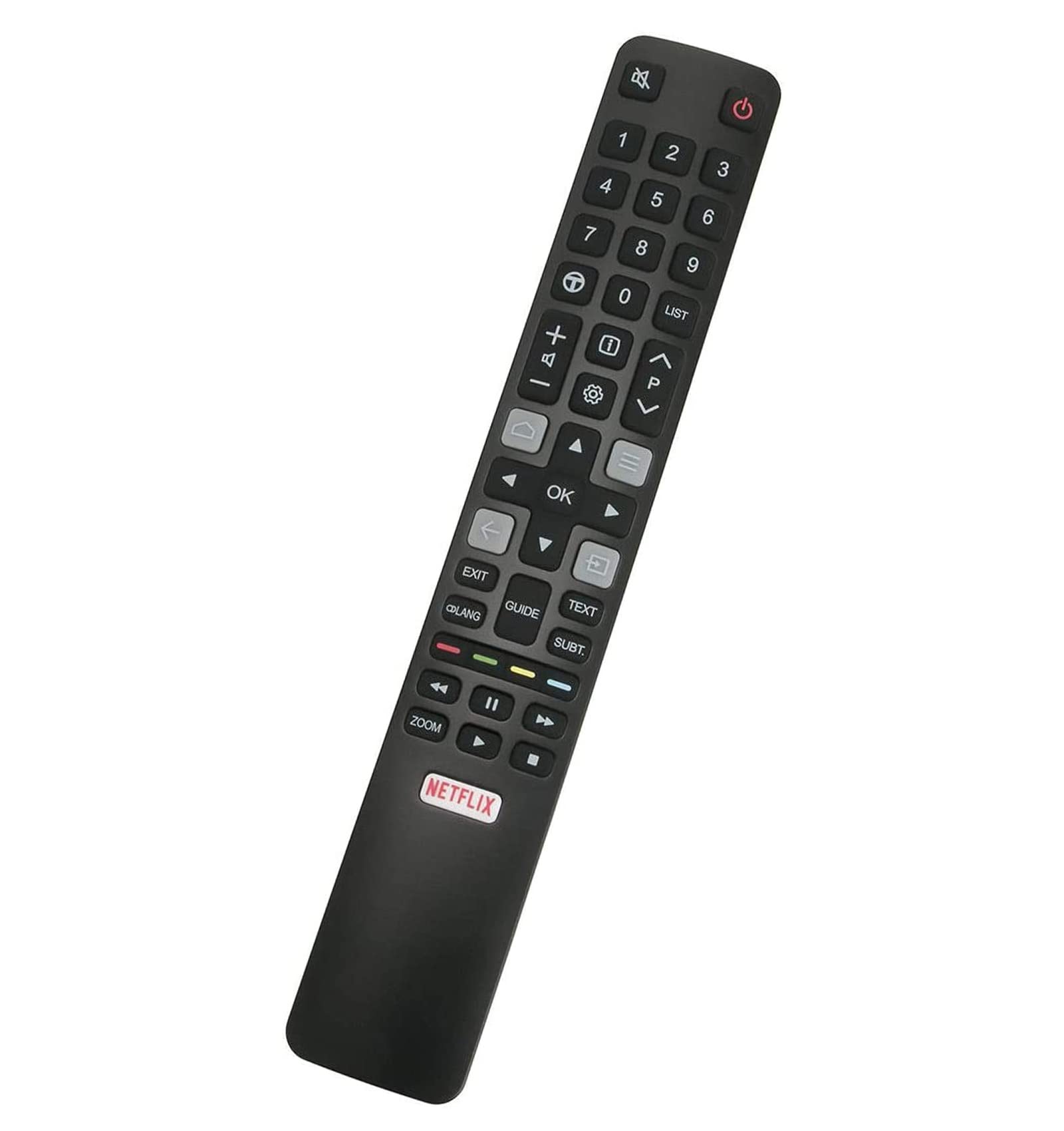 AULCMEET Telecomando di ricambio RC802N YUI5 adatto per TCL 4K QLED TV 40S5200K 32S5200K 65P735K 55P735K 50P735K 43P735K 75C635K 65C635K 55C635K 50C635K 40C635K 3C635 K 75P638K 65P638K 55P638K 50P638K