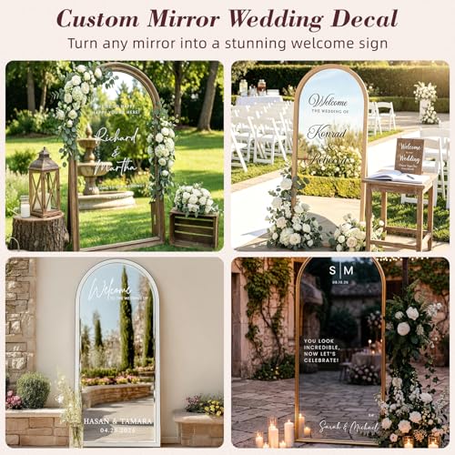 Vinilo Personalizado para Espejo de Boda miniatura 2