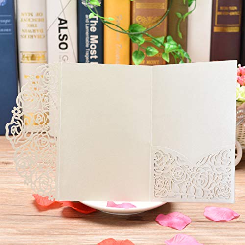 Conjunto de 10 Convites para Cartas de Renda Oca com Envelope para Festivais Dia dos Namorados, Prat