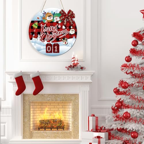 Christmas-Countdown-Calendar-Decor-for-Front-Door-Sign-Days-Till-Christmas-Countdown-Sign-DIY-Reusable-Wooden-Wreath-Merry-Christmas-Hanging-Sign-for-Farmhouse-Bedroom-Home-Wall-Gifts Christmas Countdown Calendar Decor for Front Door Sign Days Till Christmas Countdown Sign DIY Reusable Wooden Wreath Merry Christmas Hanging Sign for Farmhouse Bedroom Home Wall Gifts