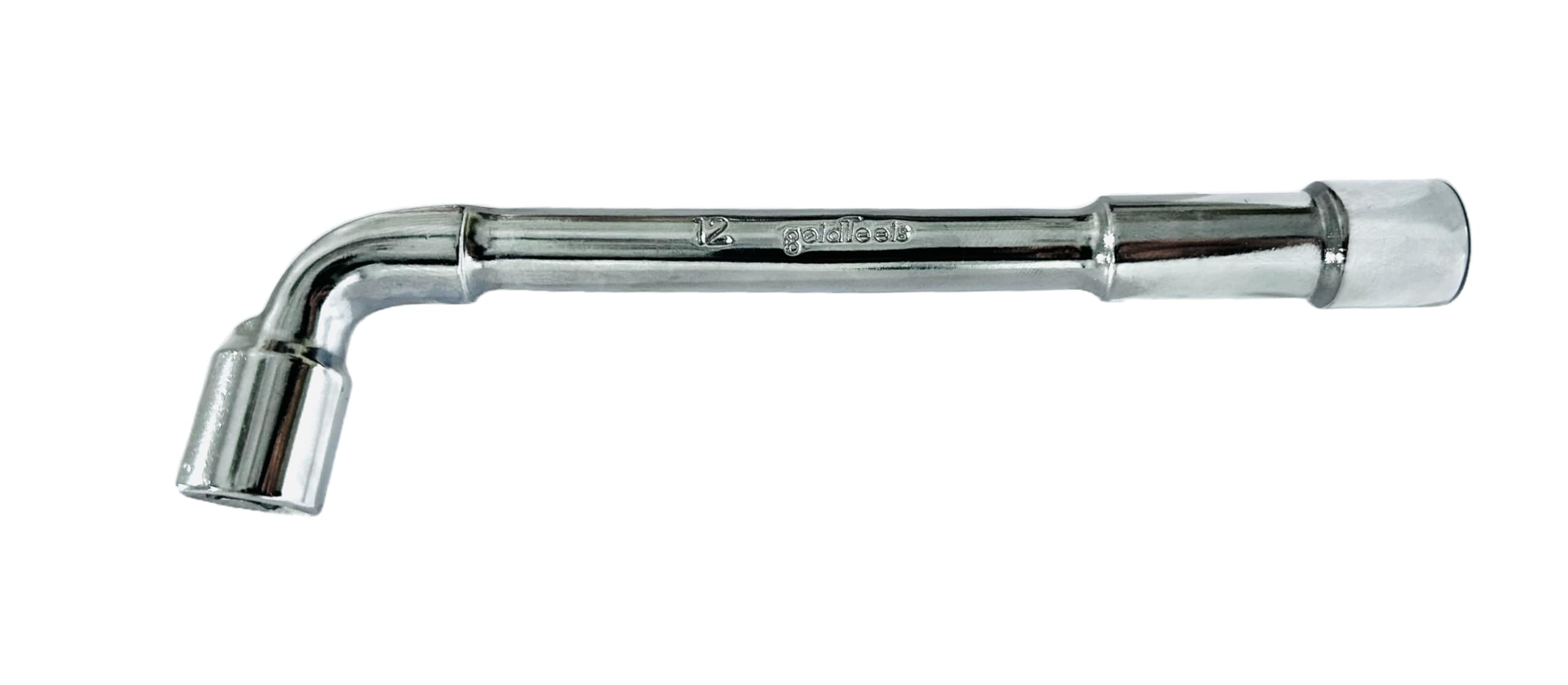 Llave de Pipa Pasante 12MM, 6 Caras x 6 Caras, Cabeza ancha a 90°, Fabricada en Acero cromo vanadio (12MM)