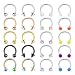incaton 1.6mm Acero INOX Septum Herradura Pendientes Aro Nariz Ceja Lengua Labio Pezón Helix Tragus Piercing Anillos 10MM