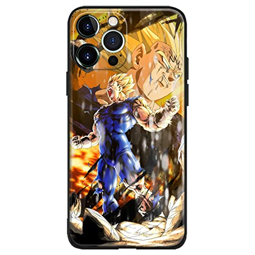 Japanese Anime Anti-Drop Phone Cases Manga Soft Silicone Pattern Shell Shockproof Cover (Majin Vegeta,For Iphone 13 Pro Max) #TOP6