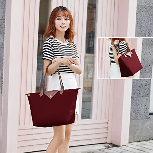 Bojly Women Tote Bag,Stylish Waterproof Nylon Ladies Shoulder Bag, Folding Beach Travel Bag For Work,Shopping thumb #6