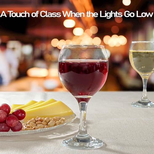 yersiz Wine Glasses Set of 6, 10 oz Premium Clear Glass Goblets – Elegant Glassware for Red and White Wine, Perfect for Parties, Weddings & Home Use - Thumbnail 3