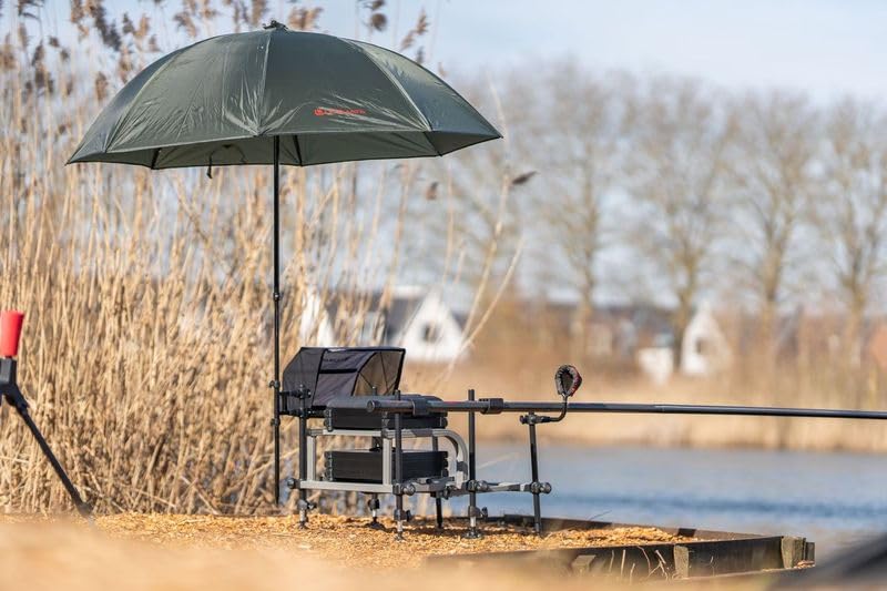 Pongnas Supporto Per Ombrellone Pieghevole In Ferro – Regolabile E Antivento – Per Spiaggia, Giardino, Campeggio – Bianco - 2