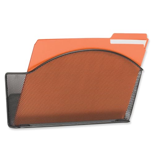 Safco Products 5651BL Onyx Mesh Single Pocket Wall Rack, Letter Size (Qty. 1), Black