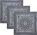 Military Army Trainmen Paisley Bandanas (Charcoal Grey - 22")