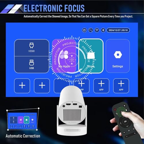 Image of Projector - Fantasy Projector for Reading, Portable projector , HD Mini Portable Projector, For Family and Outdoor Entertaimina Smart Projector (1pcs)