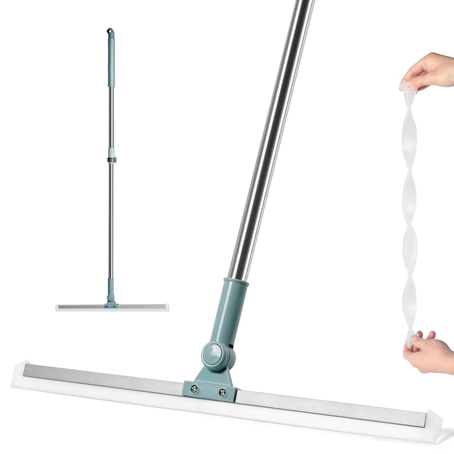 Simplyhut Magic Broom Cleaning Mop-Heavy Duty Floor Squeegee Long Adjustable Telescopic Handle, Silicon Rubber Scrubber Wiper Brush for Home, Garage, Bathroom, Tile, Marble, Glass Window Cleaning (B0DBDHSMSX) Amazon Price History, Amazon Price Tracker