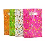 Wowfit 40 CT Multicolor Plastic Bee Cartoon Party Bags Assorted 40 Goodie Bags Perfect for Birthdays, Baby Showers, Graduations, Anniversaries, and More 6.8 x 10 Inch