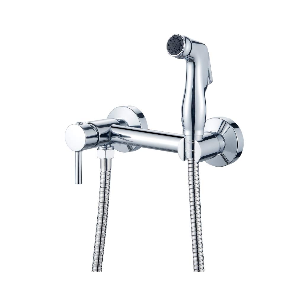 Ibergrif M22013 - Kit Doccetta Esterno per WC e Bidet, Acqua Calda e Fredda, Cromo