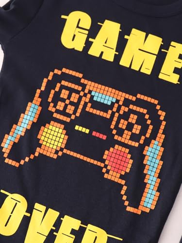 Boys 4-Piece Pajamas Cotton Christmas Halloween Pjs Set Kids Sleepwear2