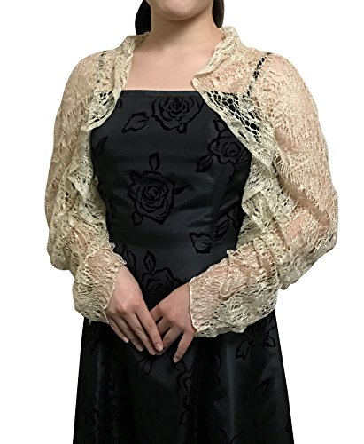 最安値 肩と腕が隠れる エレガントな ショール 風 レース ラメ ボレロ レディース ブラック ゴールド シルバー ピンク 結婚式 パーティー 披露宴 フォーマル 社交ダンス 衣装 トップス ゴールド系の価格比較