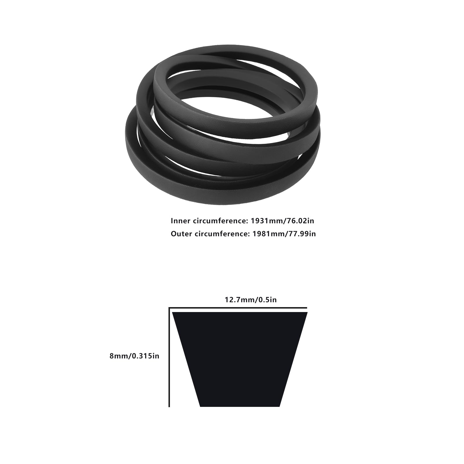 1 Pièce de Rechange pour Courroie de Tondeuse à Gazon 585034401 544238901 Compatible avec Husqvarna R 214TC 215TX 216 AWD R216 R215TX R214