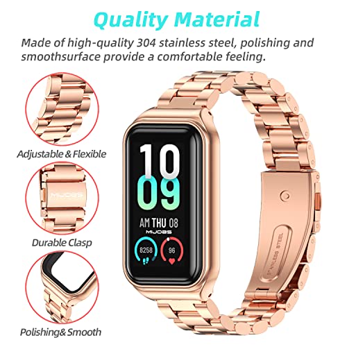Image of Strap for Amazfit Band 7 Metal Replacement Strap Wristband Watch Strap Compatible with Amazfit 7 Fitness Tracker smartwatch