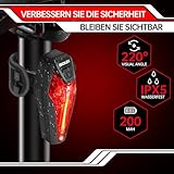 BOLEi LED Fahrradlicht Set 100 LUX,StVZO Zugelassen Fahrradlampe, Fahrradbeleuchtung USB Aufladbar, IPX5 Wasserdicht Fahrradlichter, Batterie Aufforderung schwach, Vorne Frontlicht Und Rücklicht Set
