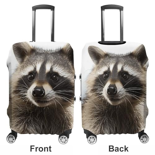 Hairy Raccoon Luggage Cover Washable Elastic Suitcase Cover, Anti Scratch Personalized Suitcase Protectors, Fashion Baggage Covers For Travel3
