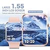 FITNIV Smart Watch, 1.55 Inch Touch Screen Smartwatch for Android and iOS Phones, Fitness Tracker with Heart Rate & SpO2 & Sleep Monitor, 5ATM Waterproof Pedometer Watch for Women Men, Pink