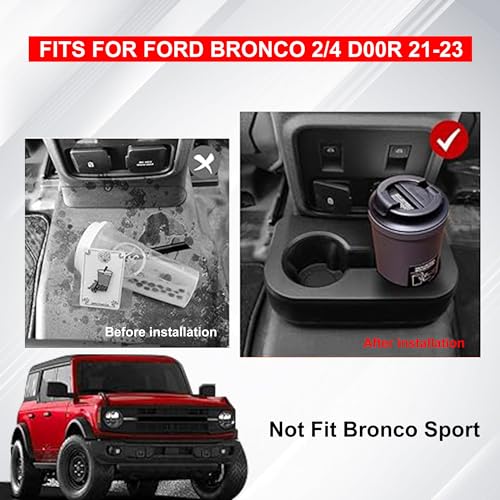 Portavasos trasero dual para Ford Bronco 2021-2024 miniatura 5