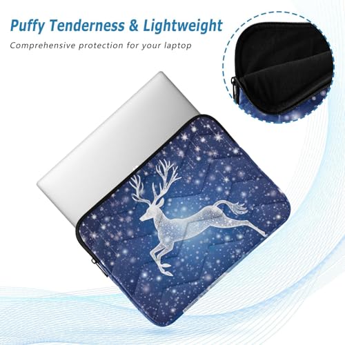 Funda para portátil de 13-14 pulgadas impermeable azul con reno miniatura 5