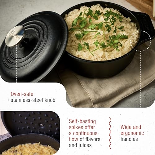 Image of Victoria 2-Quart Cast Iron Dutch Oven with Lid and Dual Handles, Seasoned with Flaxseed Oil, Made in Colombia