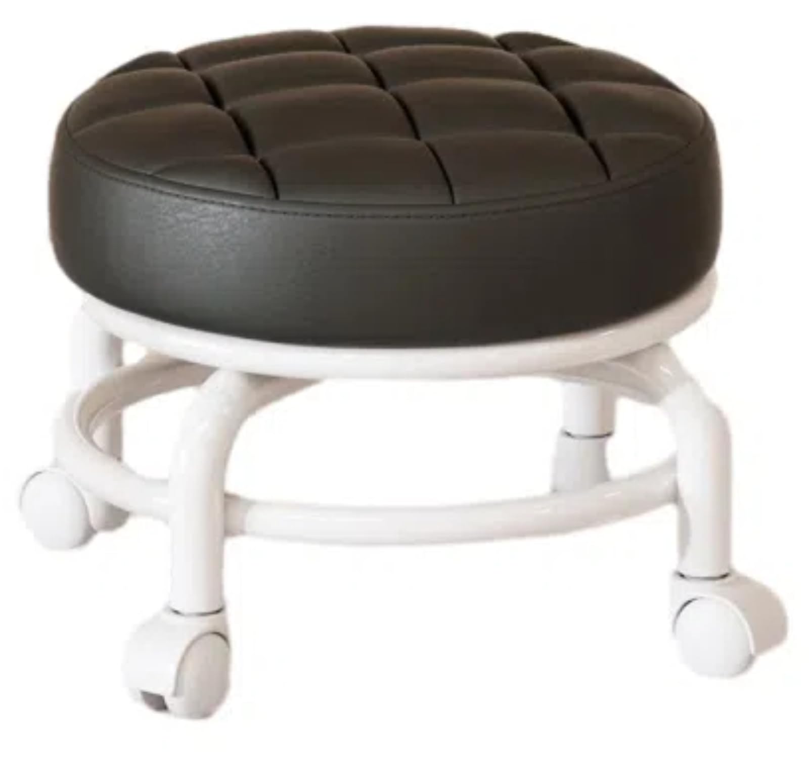 Sgabello piccolo con ruote, sgabello per pedicure, sgabello girevole a 360°, utensili per la cura dei bambini, sgabello mobile silenzioso, sgabello per spa, sgabello universale con ruote (blu)